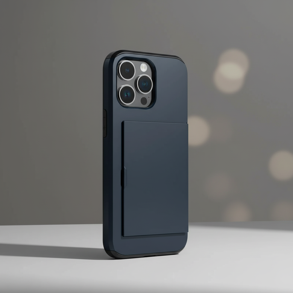 Schokbestendig TPU/polycarbonaat hoesje met pasjeshouder – CardaShield