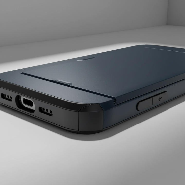 Schokbestendig TPU/polycarbonaat hoesje met pasjeshouder – CardaShield