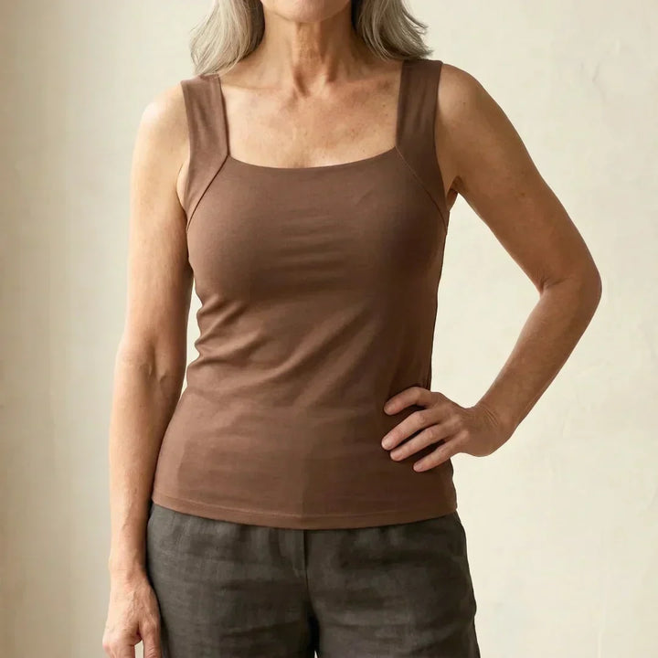 Comfortabele tanktop met geïntegreerde bh