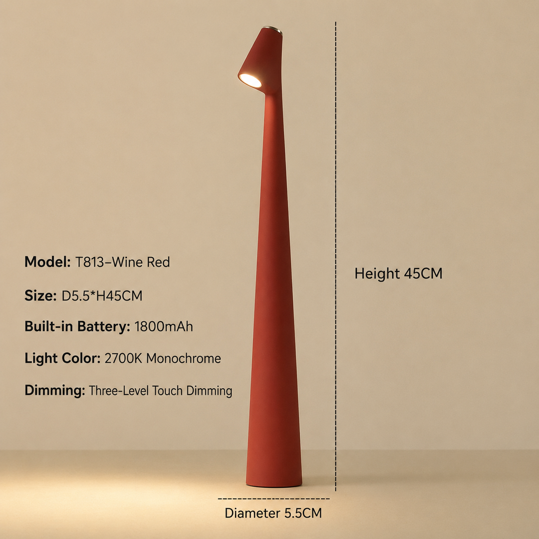 Draadloze design-ledtafellamp met 3-staps touchdimmer