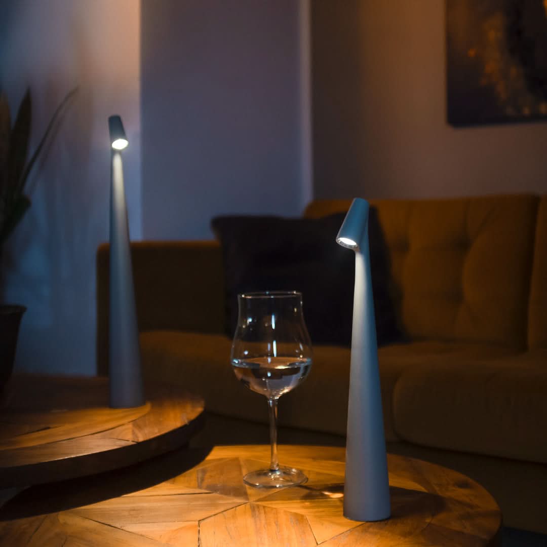 Draadloze design-ledtafellamp met 3-staps touchdimmer