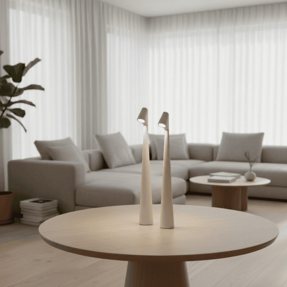 Draadloze design-ledtafellamp met 3-staps touchdimmer