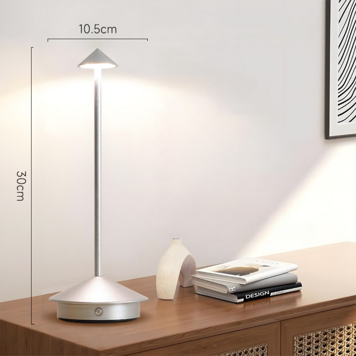 Draadloze tafellamp met touchdimmer en USB-oplaadfunctie