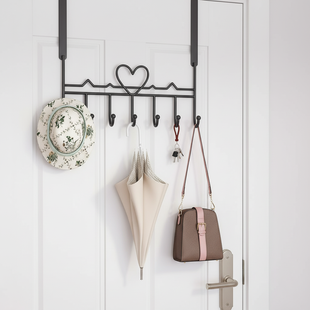 Metalen deurkapstok om over de deur te hangen – OverMount