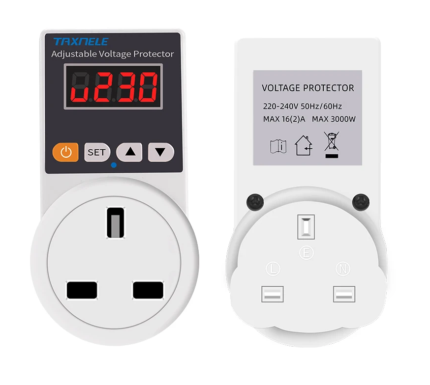 Automatische spanningsbeveiligingsstekker met instelbare waarden – VoltGuard