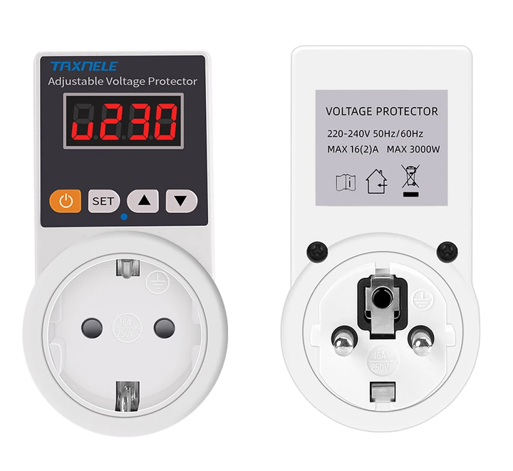 Automatische spanningsbeveiligingsstekker met instelbare waarden – VoltGuard
