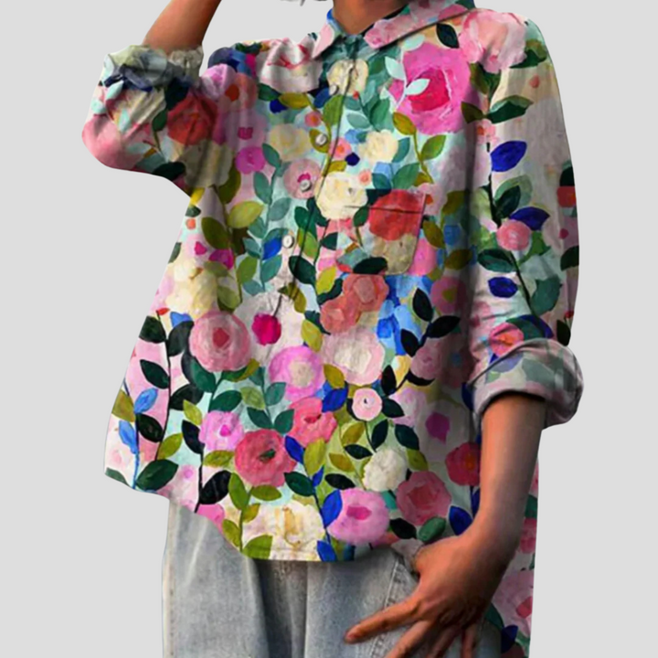 Tijdloze Dames Blouse met Zachte Bloemenprint