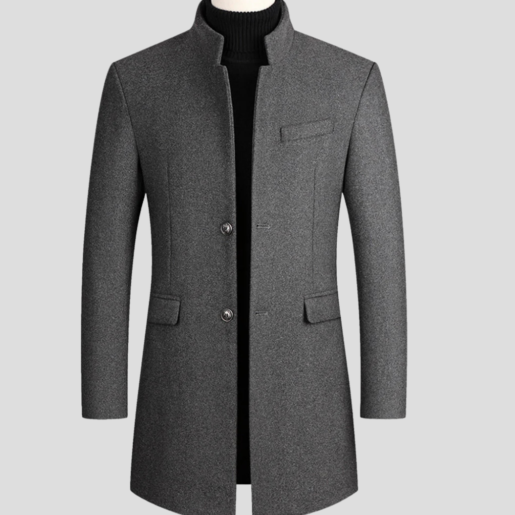 Elegante wolmixjas voor heren – verfijnde klassieke bovenkleding