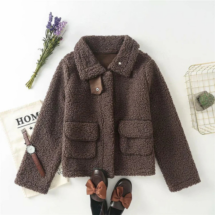 Trendy Dames Jasje met Moderne Snit en Zakken