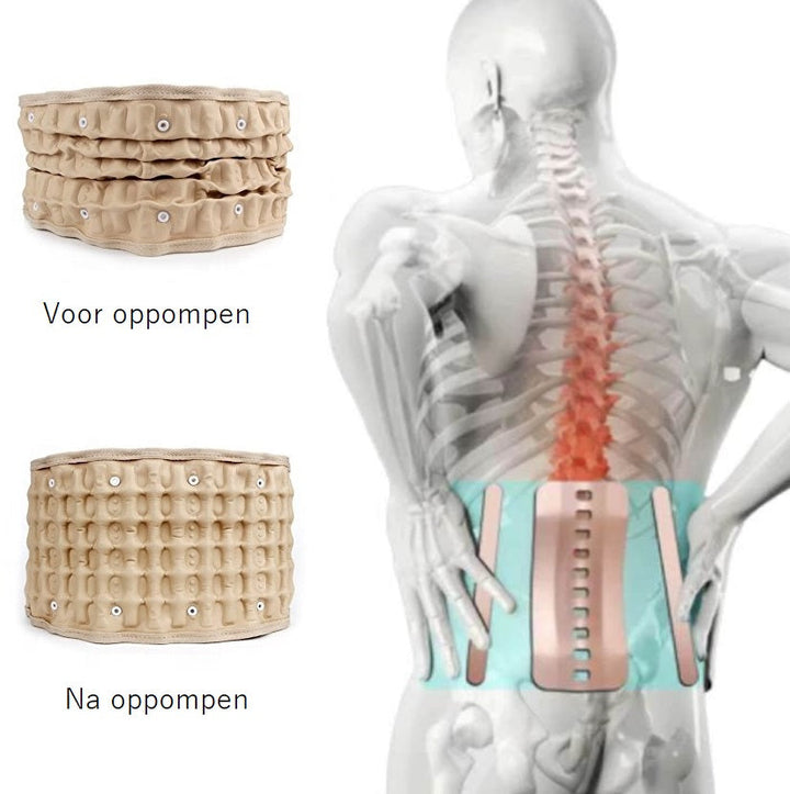 rechte-rug decompressie massage brace rugpijn oplossen onderrug