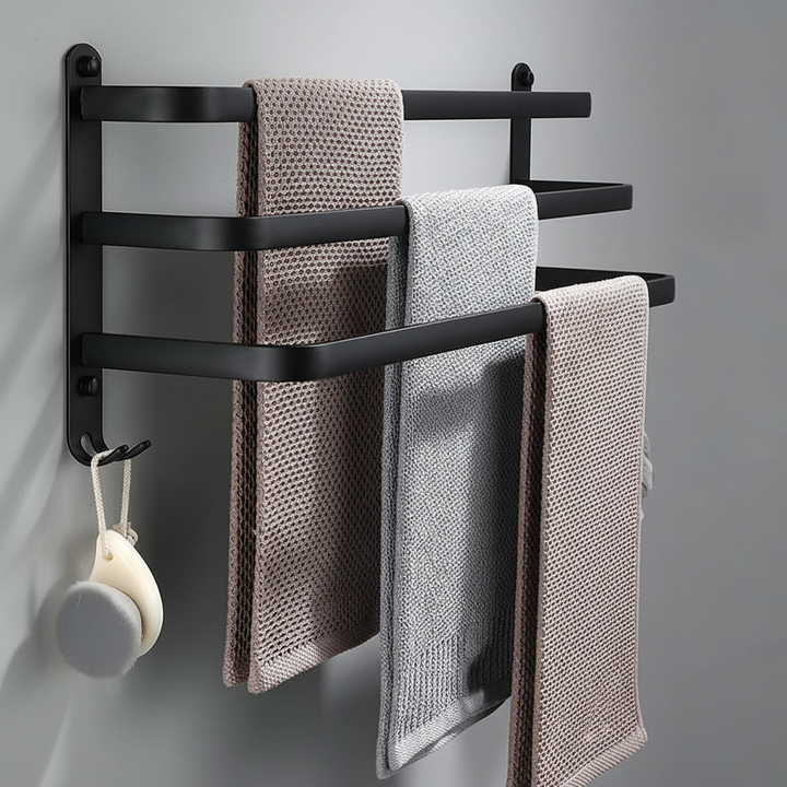 Aan de muur gemonteerde metalen handdoekenhouder - SpaceHang