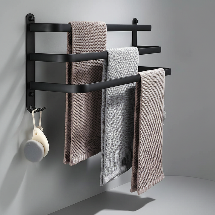 Aan de muur gemonteerde metalen handdoekenhouder - SpaceHang