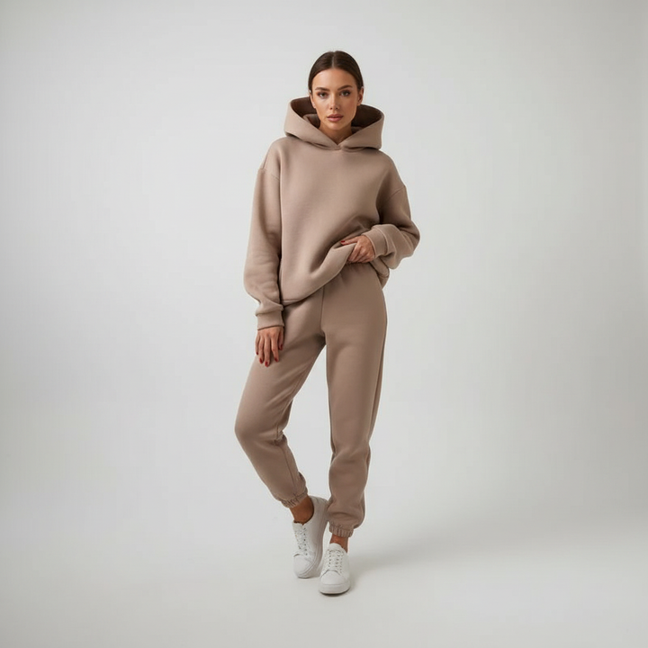 Zacht fleece trui-set - Marie