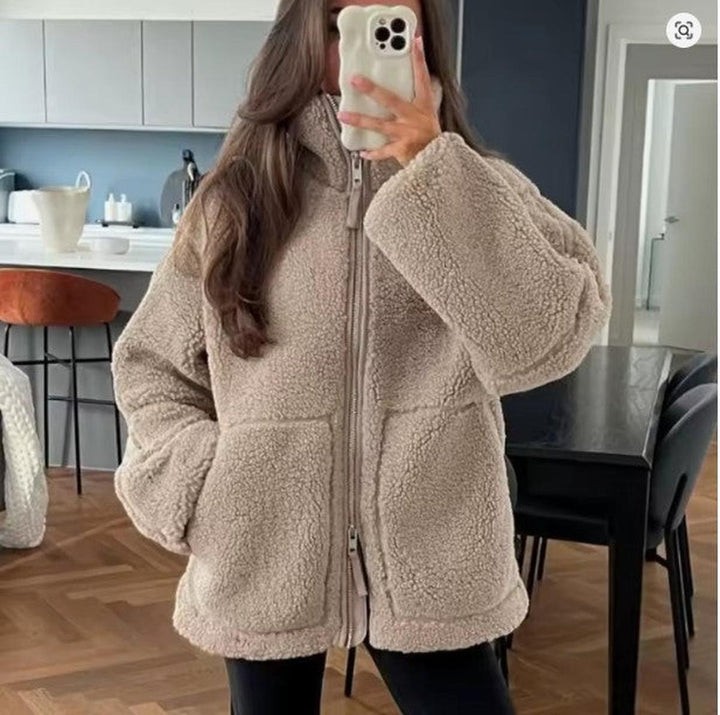 Oversized wollen jas voor dames