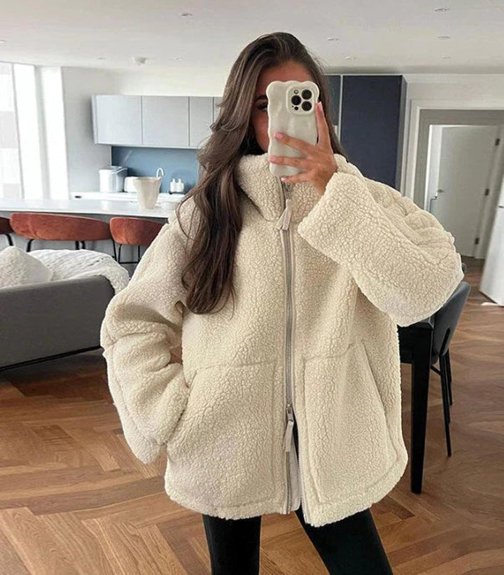 Oversized wollen jas voor dames