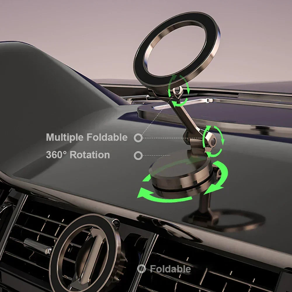 360° opvouwbare magnetische telefoonhouder voor in de auto - stabiel & verstelbaar