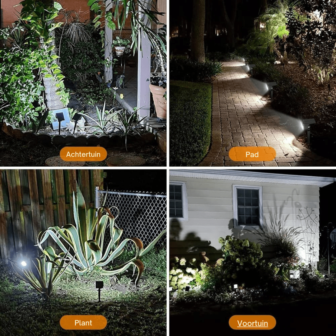 Stijlvolle waterdichte solar-tuinlamp