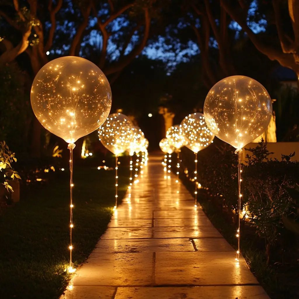 LED-ballonnenset (10 stuks) – warm licht, geen stroomaansluiting nodig, voor elke gelegenheid