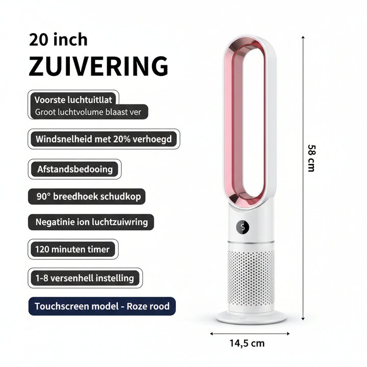 Bladeless Fan For Home Air Purification Circulation Ultra Silent Cooling Tower Fan Dorm Use