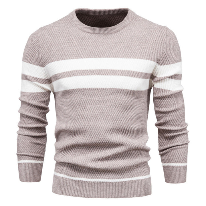 Casual Gestreepte Trui Voor Mannen Met Regular Fit — afbeelding 1