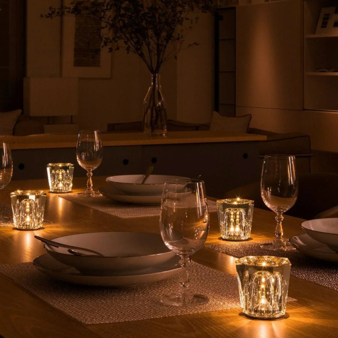 Oplaadbare kristallen tafellamp met diamantdesign – luxe editie