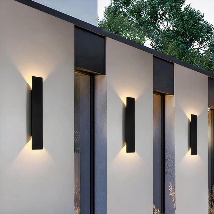 LED-buitenwandlamp met op- en neerwaartse verlichting – weerbestendig, beschermingsgraad IP65