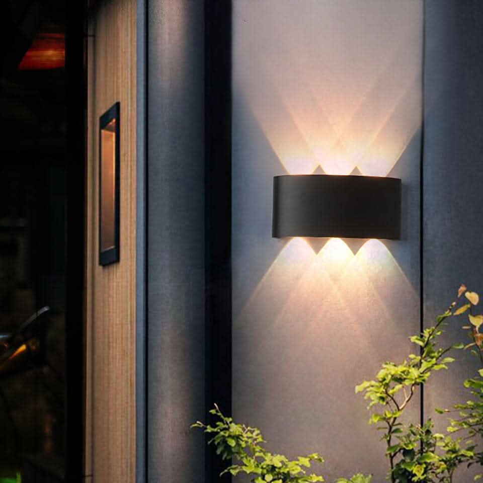 Waterdichte LED-buitenwandlamp – slank aluminium, energiezuinig