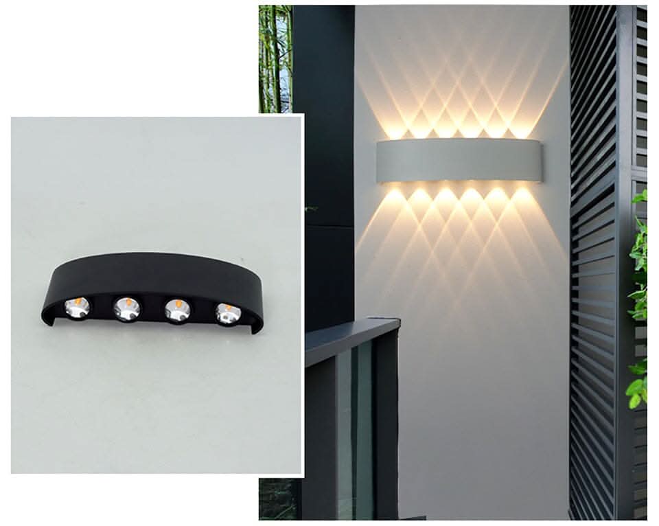 Waterdichte LED-buitenwandlamp – slank aluminium, energiezuinig
