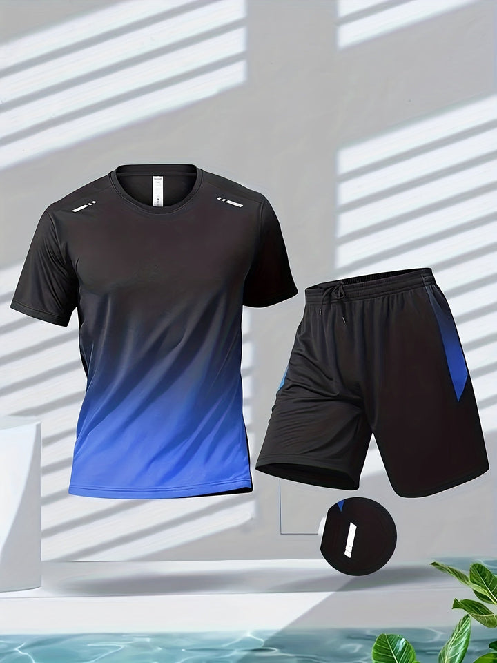 Ademende sportset voor heren met T-shirt en short – PowerMove