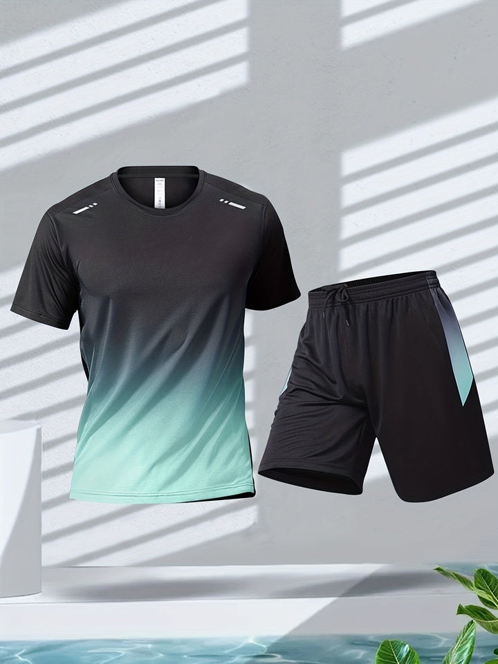 Ademende sportset voor heren met T-shirt en short – PowerMove