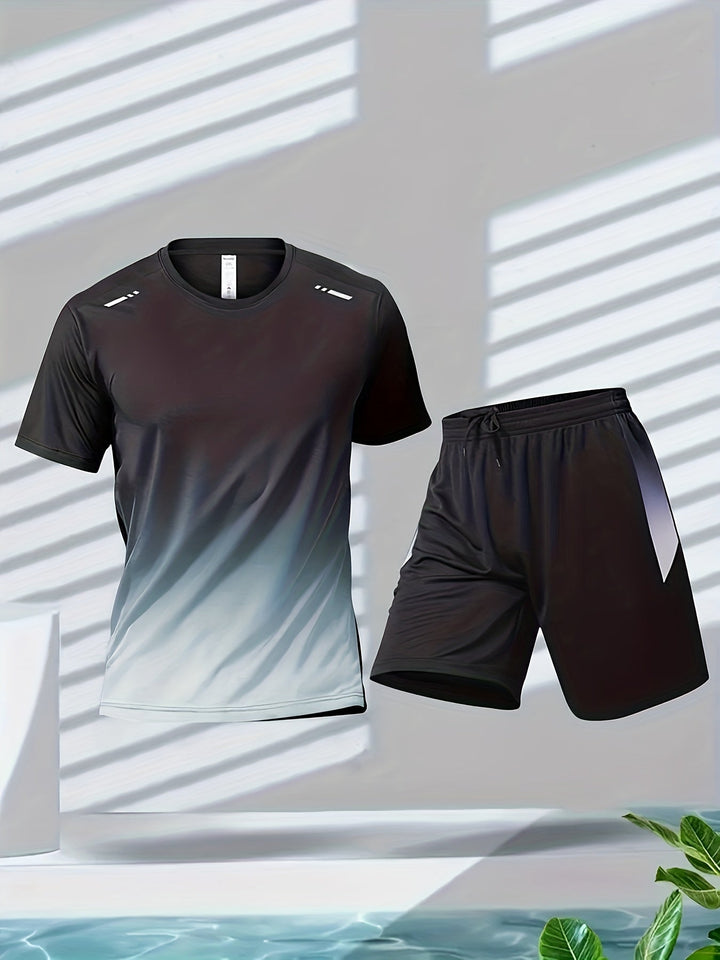 Ademende sportset voor heren met T-shirt en short – PowerMove