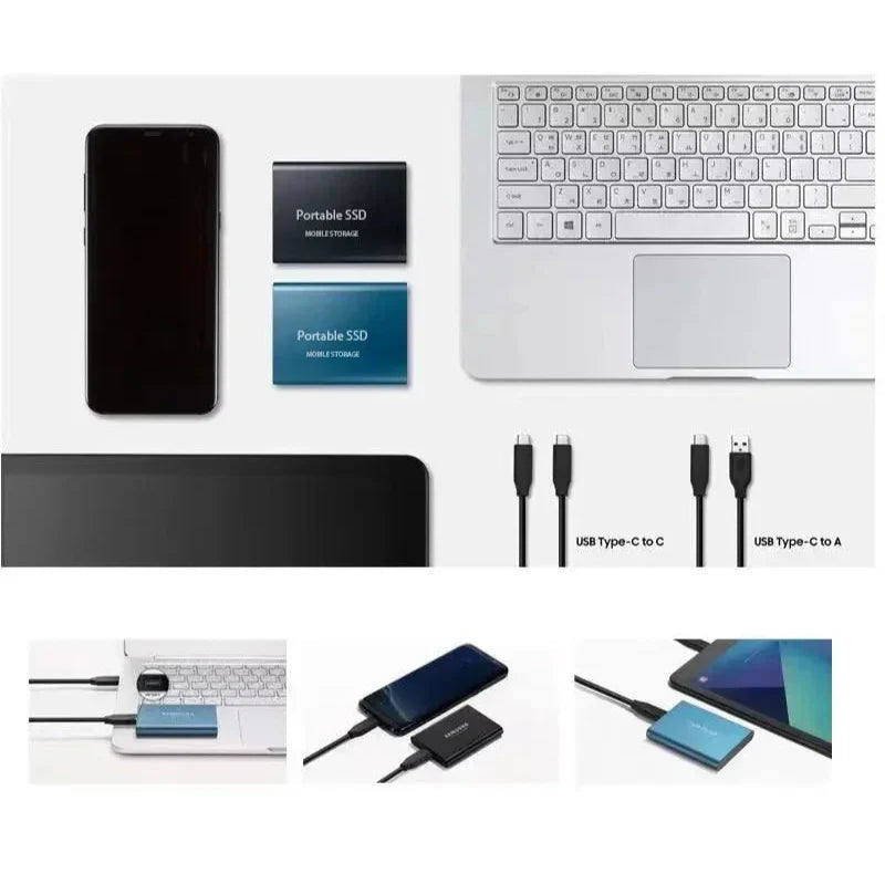 Draagbare high-speed SSD, USB-C, 1050 MB/s (64 GB)