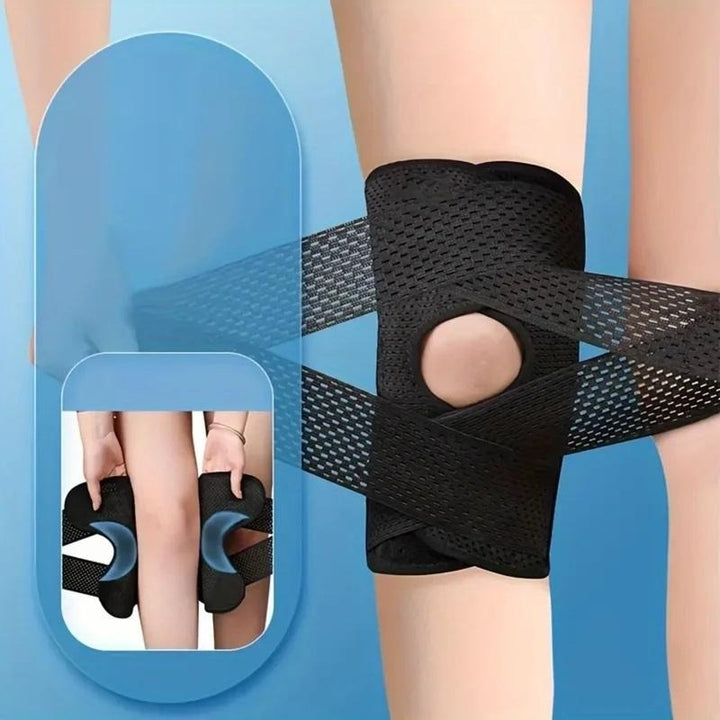 Kniebrace met instelbaar compressiesysteem