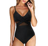 Badpak met mesh-decolleté en push-upeffect – Nora