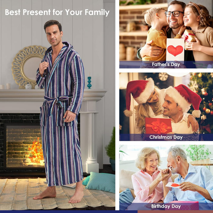 Lichte fleece zomerbadjas voor heren – James