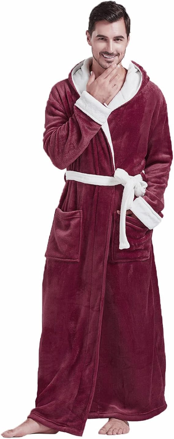 Lichte fleece zomerbadjas voor heren – James