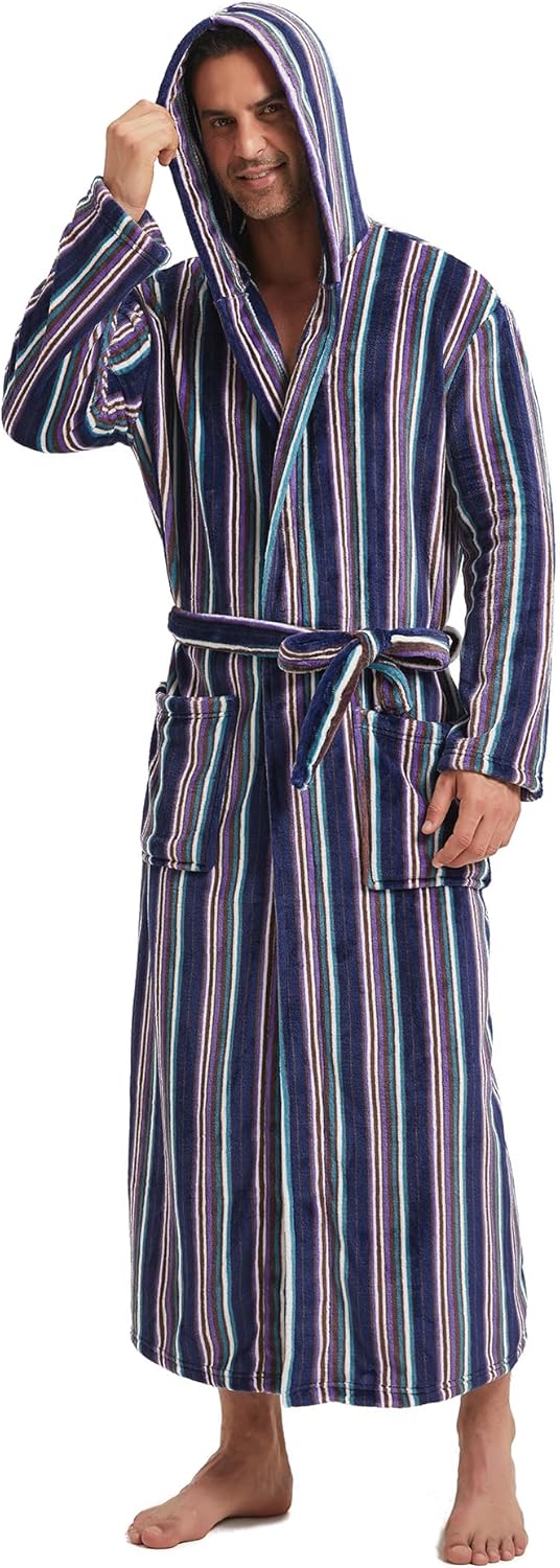 Lichte fleece zomerbadjas voor heren – James