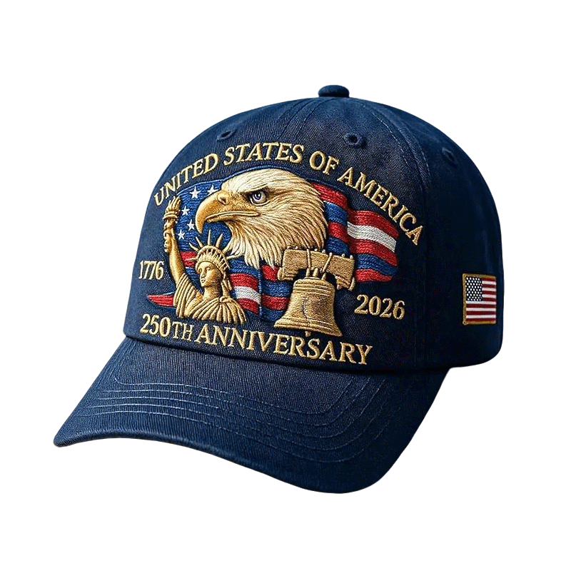 Baseballpet 250-jarig jubileum, patriottische pet met geborduurde Amerikaanse vlag en adelaar
