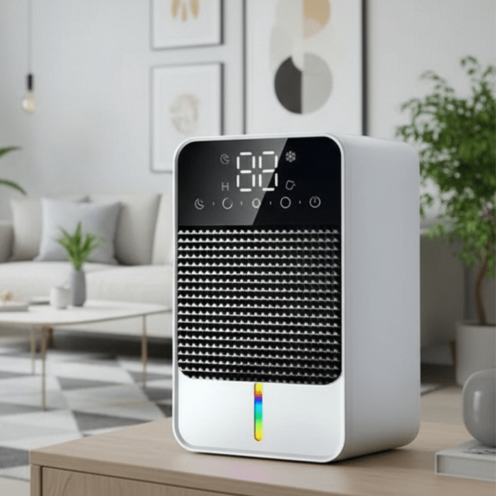 Kelder-kruipruimte mini-ontvochtiger voor slaapkamer met LED-touchpaneel, watertank van 1500ml en afvoerslang