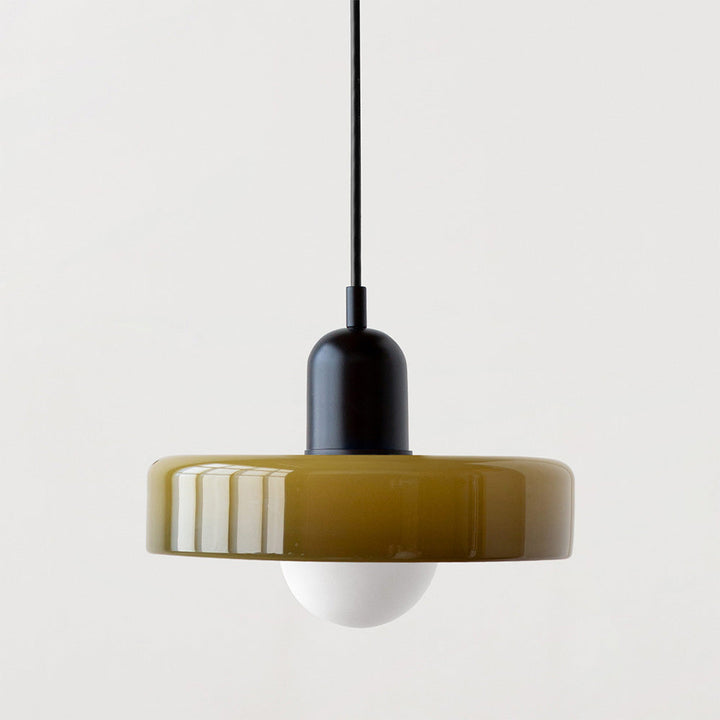Bauhaus-hanglamp van gekleurd glas