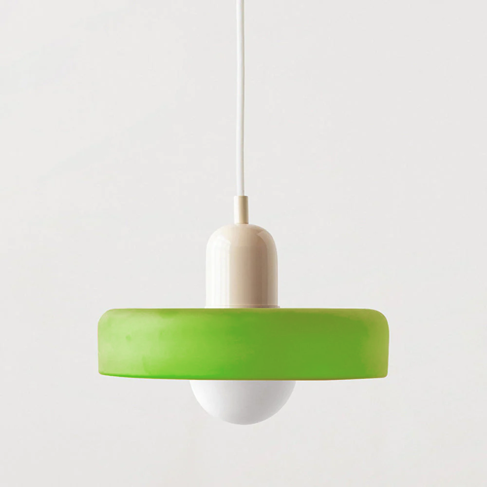 Bauhaus-hanglamp van gekleurd glas