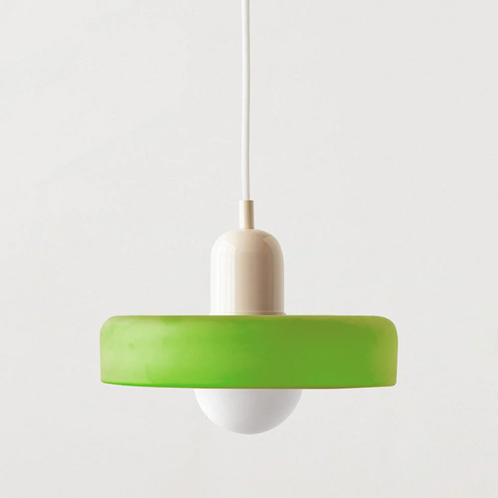 Bauhaus-hanglamp van gekleurd glas