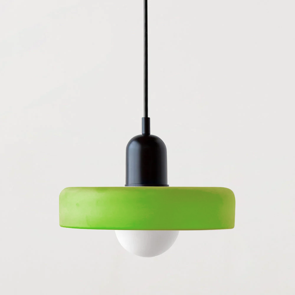 Bauhaus-hanglamp van gekleurd glas
