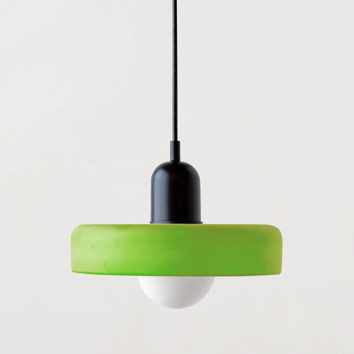 Bauhaus-hanglamp van gekleurd glas