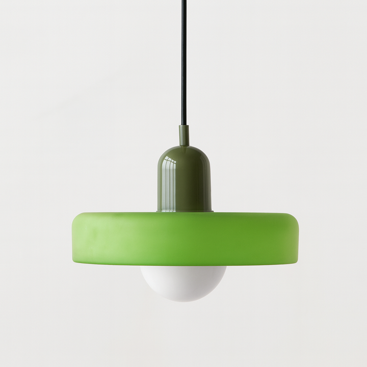 Bauhaus-hanglamp van gekleurd glas