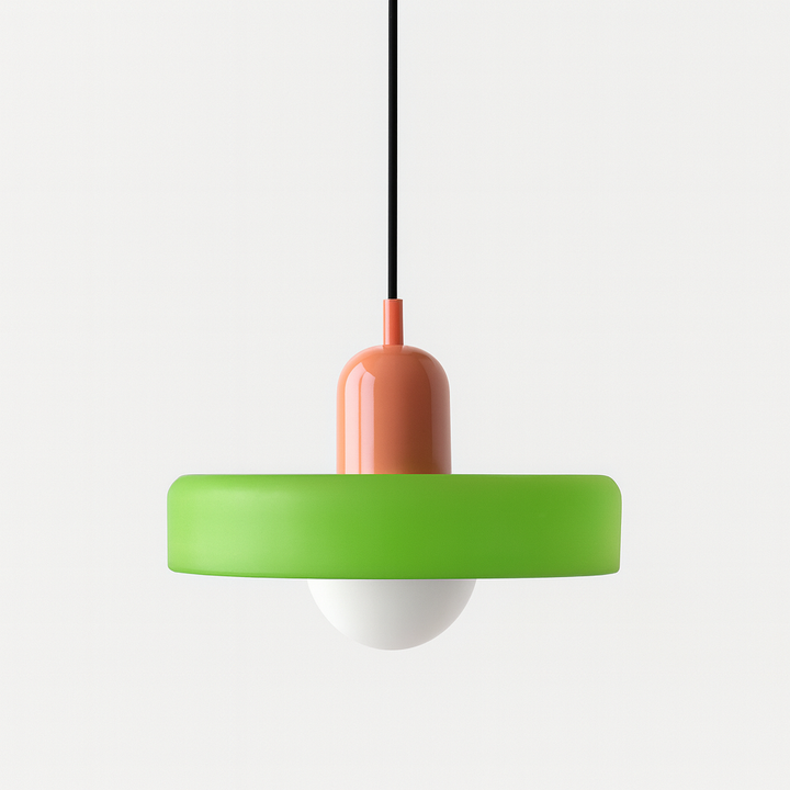 Bauhaus-hanglamp van gekleurd glas