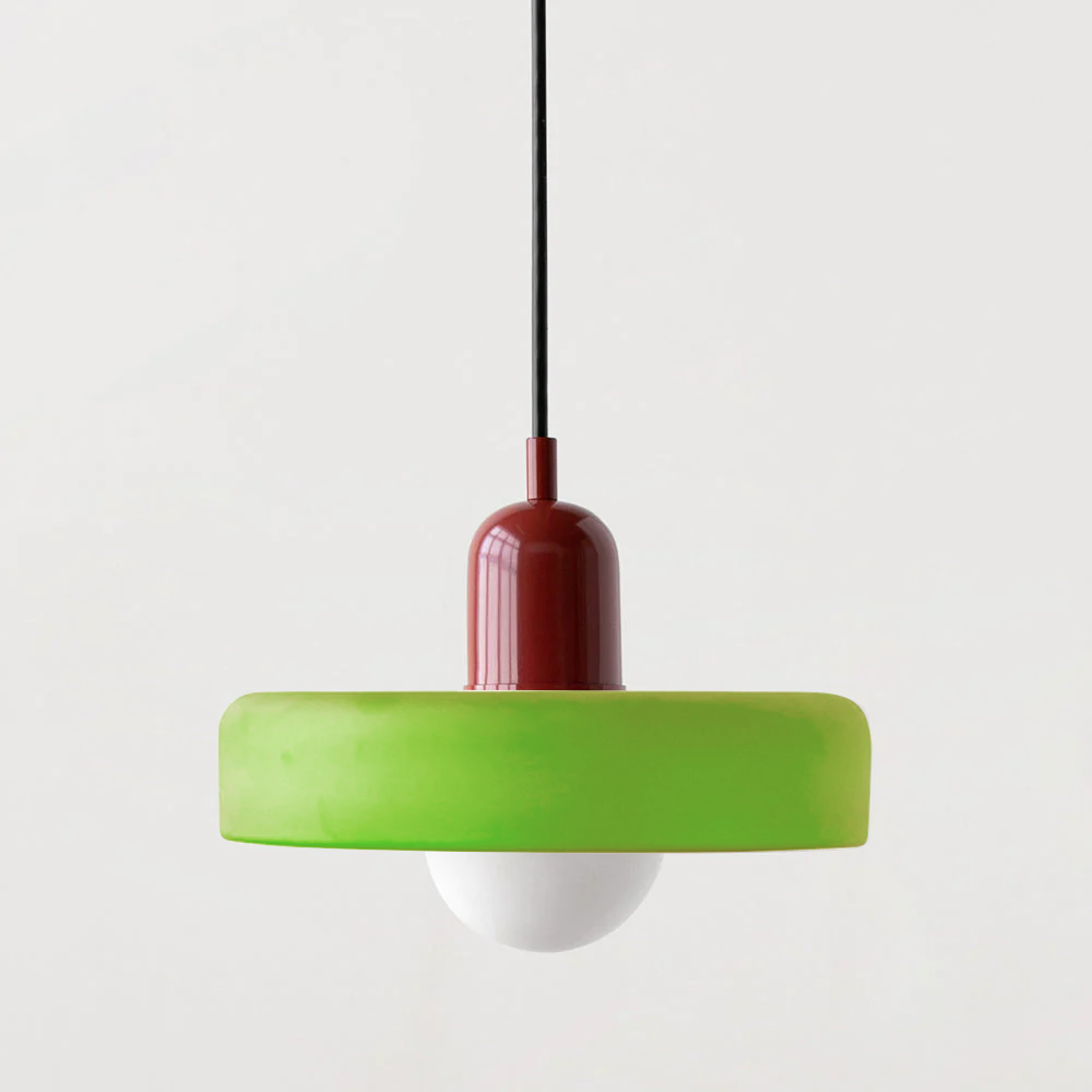 Bauhaus-hanglamp van gekleurd glas
