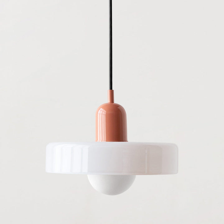 Bauhaus-hanglamp van gekleurd glas