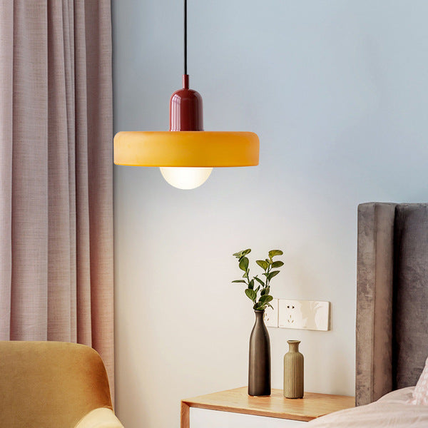 Bauhaus-hanglamp van gekleurd glas