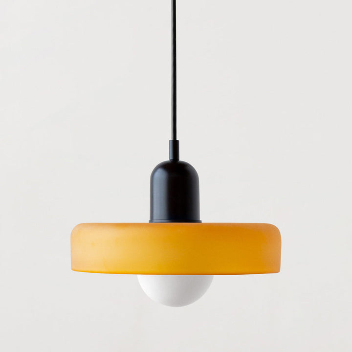 Bauhaus-hanglamp van gekleurd glas